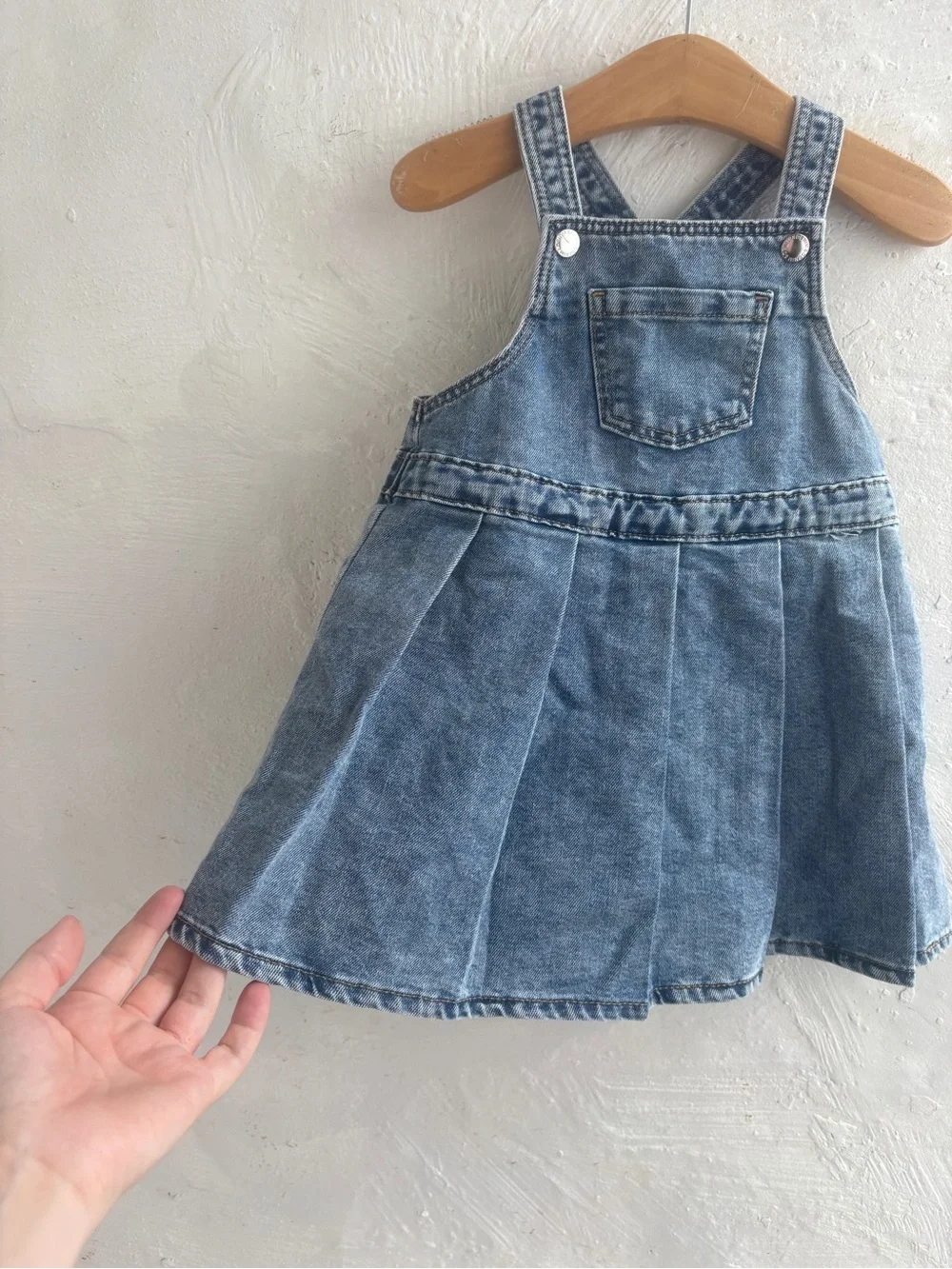 H&M denim cotton blend dress 18 months